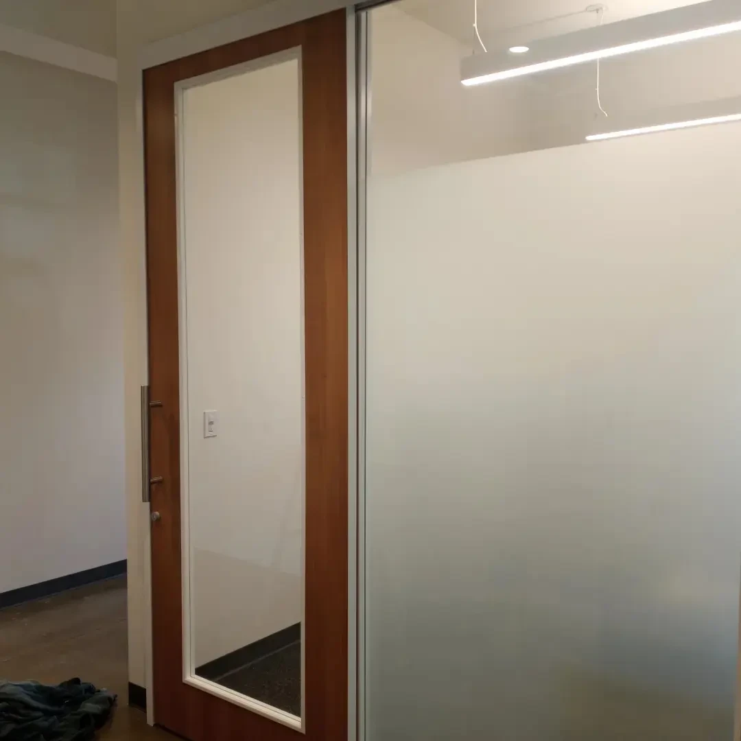 Large commercial window film installation in the Birmingham area, project view three