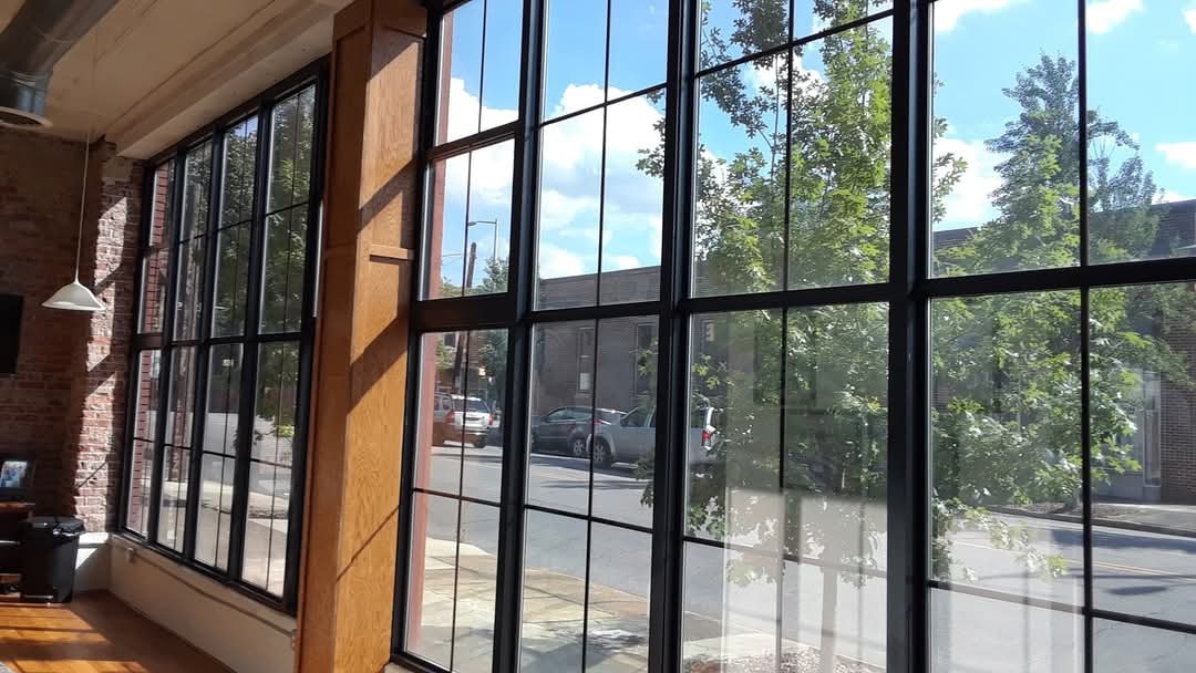 Downtown Birmingham commercial window film installation, project view two