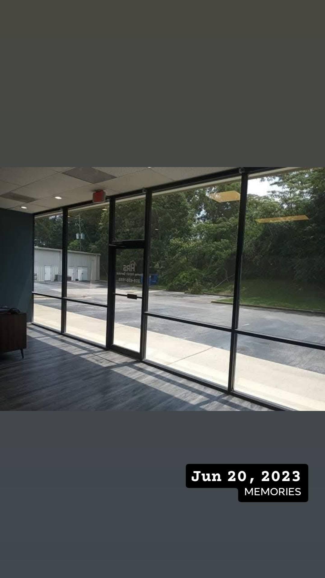 Completed Pelham commercial window film installation