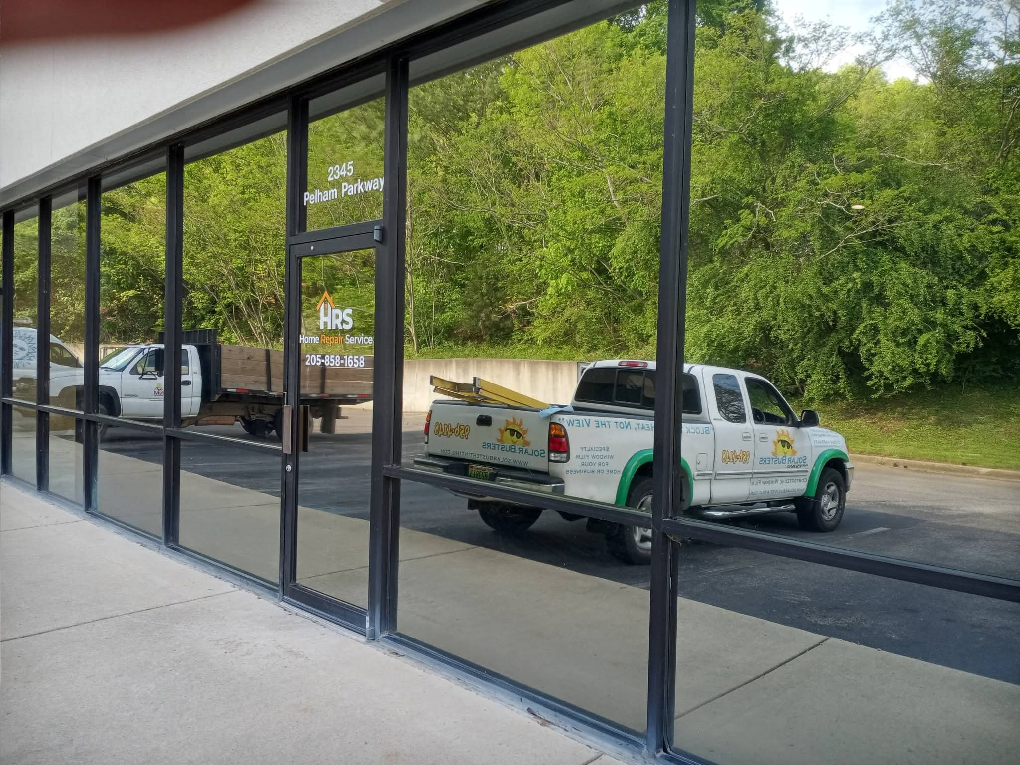 Pelham commercial property before window film installation