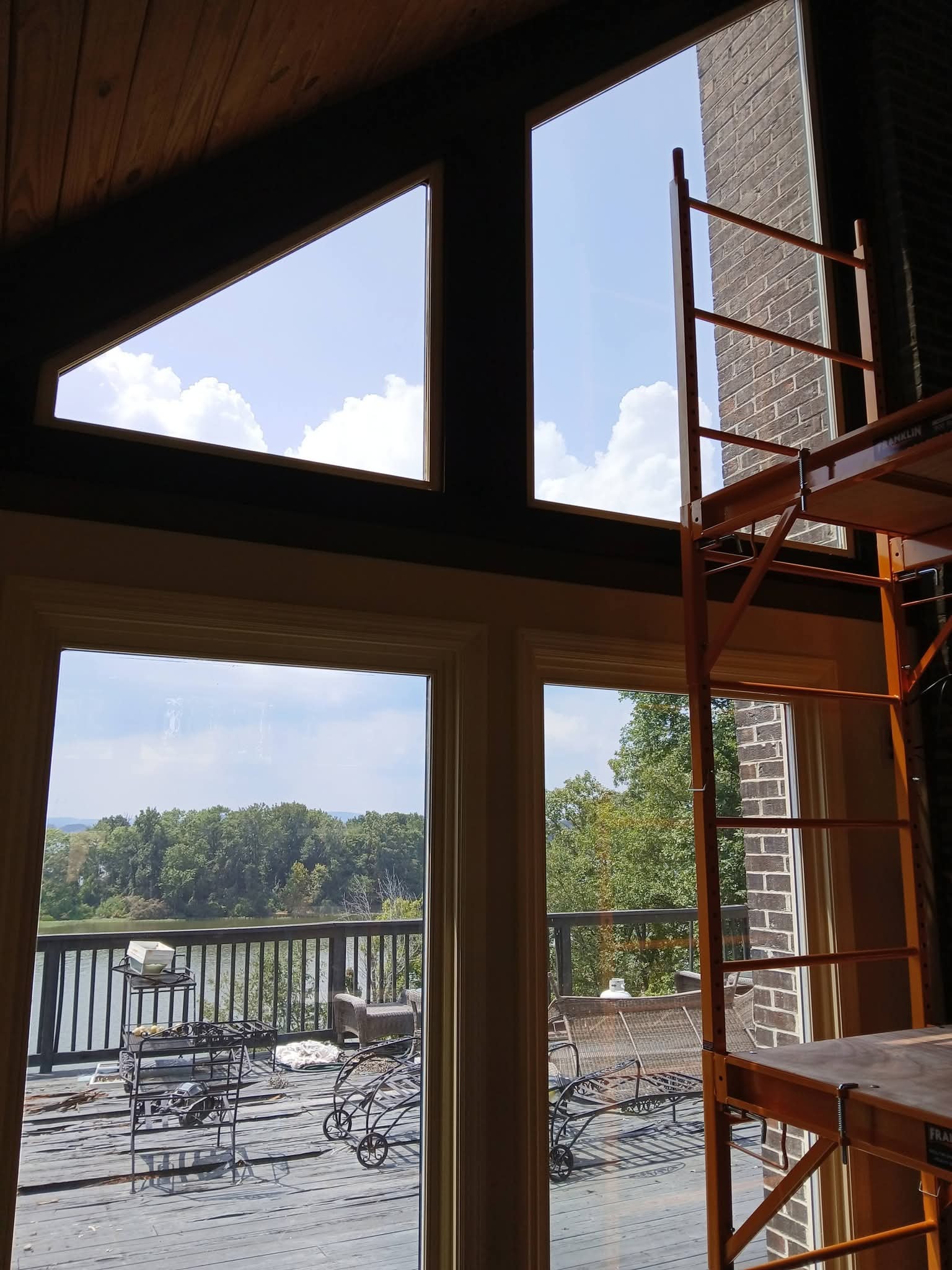 Lake Martin area residence before window film installation, exterior view