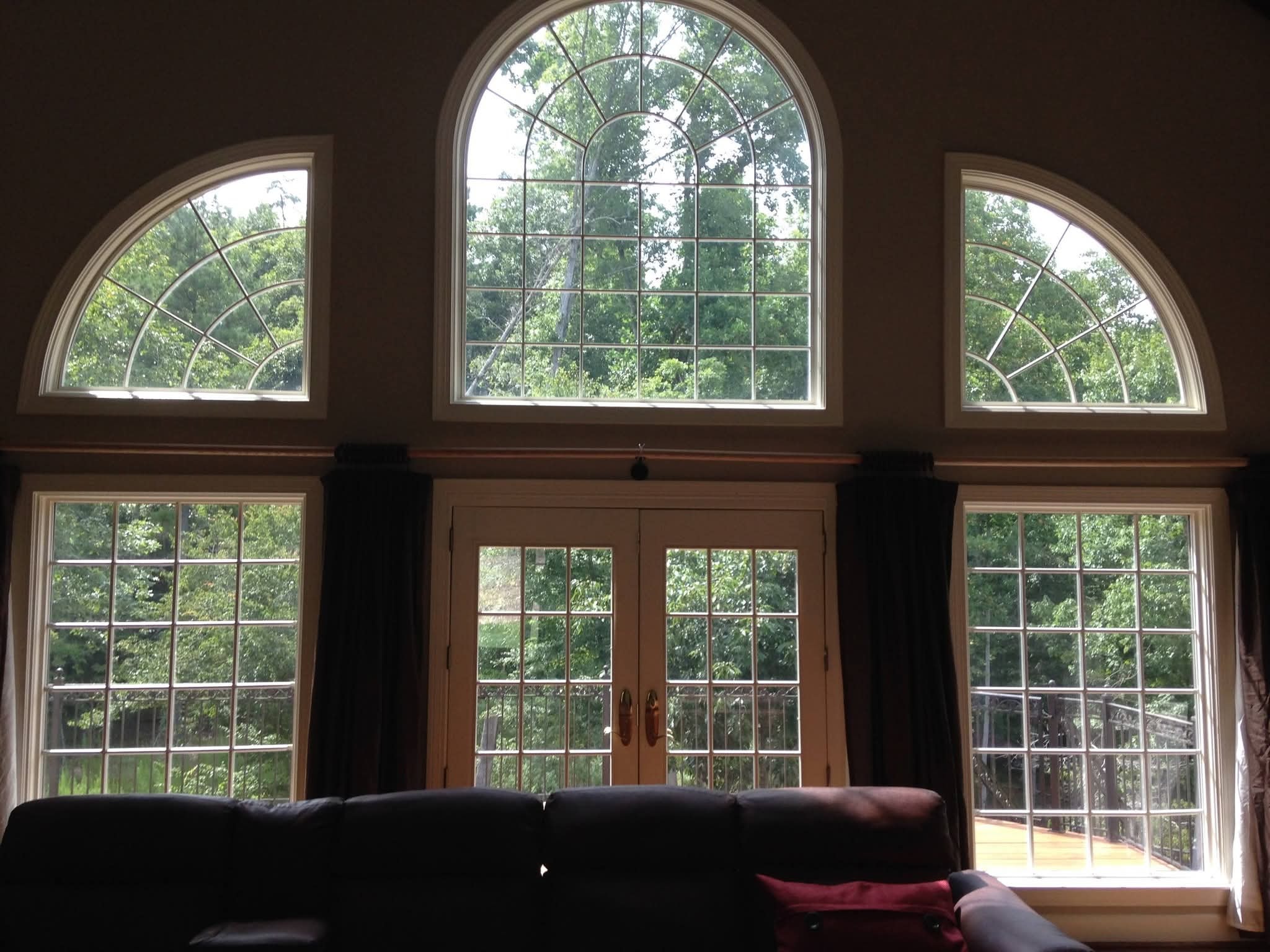 Liberty Park residence after window film installation with arched windows
